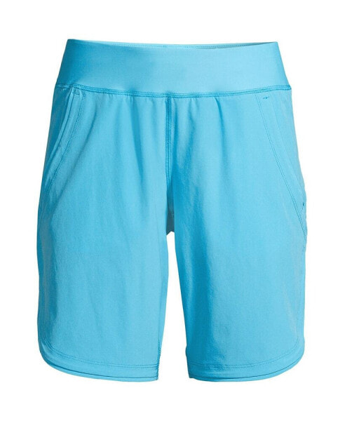Шорты для плавания Lands' End plus Size 9" Quick Dry Modest Swim Shorts with Panty