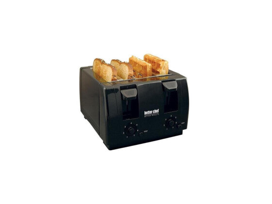 Better Chef 4 Slice Dual-Control Black Toaster