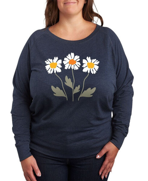 Retro Daisies Plus Size Graphic Pullover