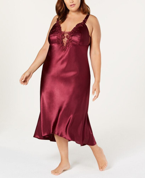 Plus Size Satin Stella Lingerie Nightgown