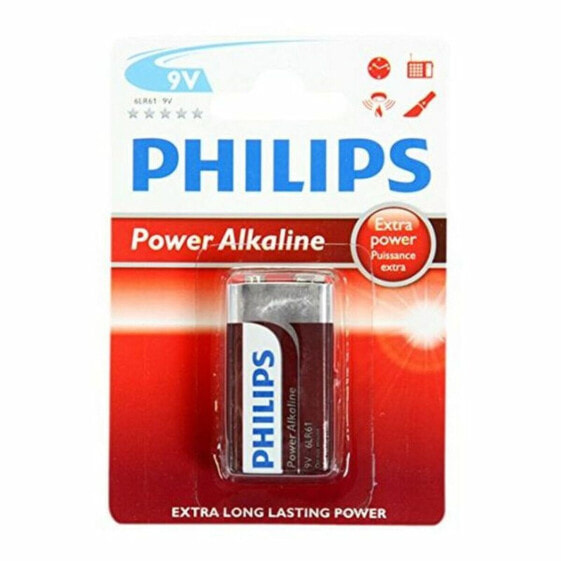 Щелочная батарейка Philips Batería 6LR61P1B/10 9V 6LR61
