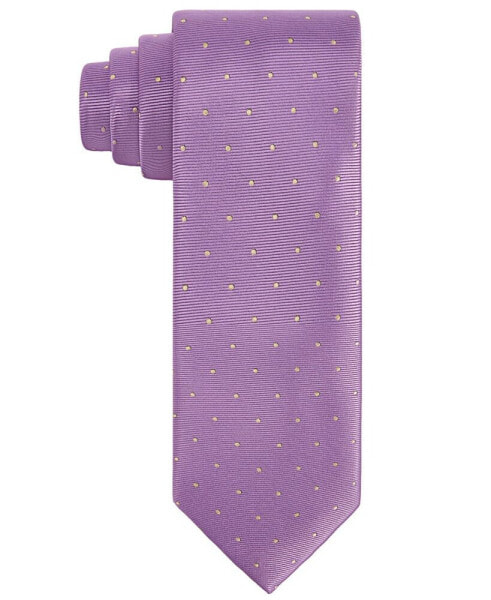 Men's Purple & Gold Dot Tie