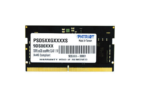 PATRIOT Memory Signature PSD516G480081S - 16 GB - 1 x 16 GB - DDR5 - 4800 MHz - 262-pin SO-DIMM