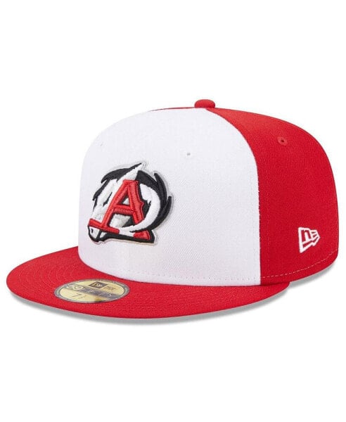 Men's White Arkansas Travelers Authentic Collection Alternate Logo 59FIFTY Fitted Hat