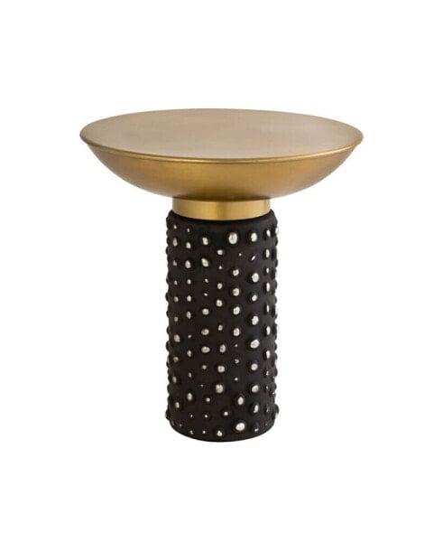 Blaze Glass and Brass Side Table