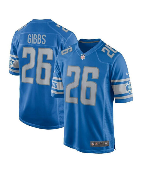 Men's Jahmyr Gibbs Blue Detroit Lions 2023 NFL Draft First Round Pick Game Jersey