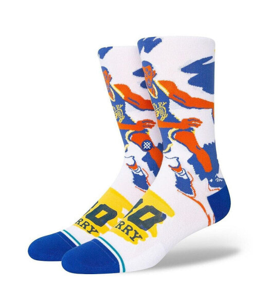 Men's Stephen Curry Golden State Warriors Player Paint Crew Socks