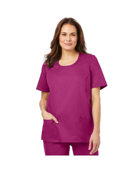 Plus Size Scoopneck Scrub Top