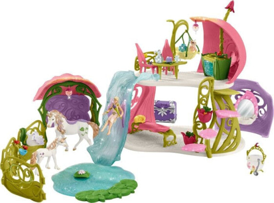 Игровой набор Schleich Glittering flower house with unicorns, Elves (Эльфы)