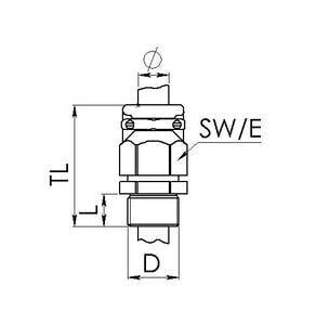 WISKA ESKVZ 32 BK - Black - EPDM - Polyamide - 10 pc(s) - Straight - M32 - 1.2 cm