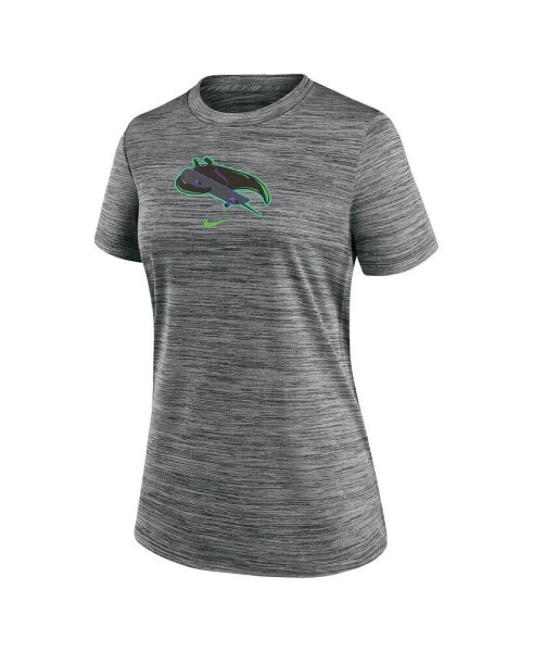 Women's & Men's Charcoal Tampa Bay Rays 2024 City Connect Authentic Collection Velocity Performance T-Shirt