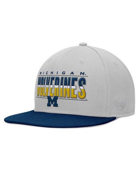 Men's Gray Michigan Wolverines Hudson Snapback Hat
