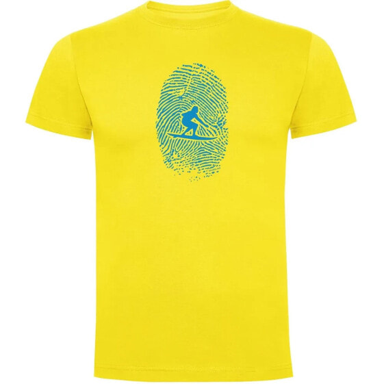 KRUSKIS Surfer Fingerprint Short Sleeve T-shirt short sleeve T-shirt