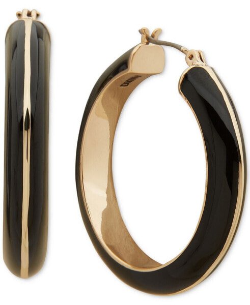 Gold-Tone Small Color Hoop Earrings, 1.05"