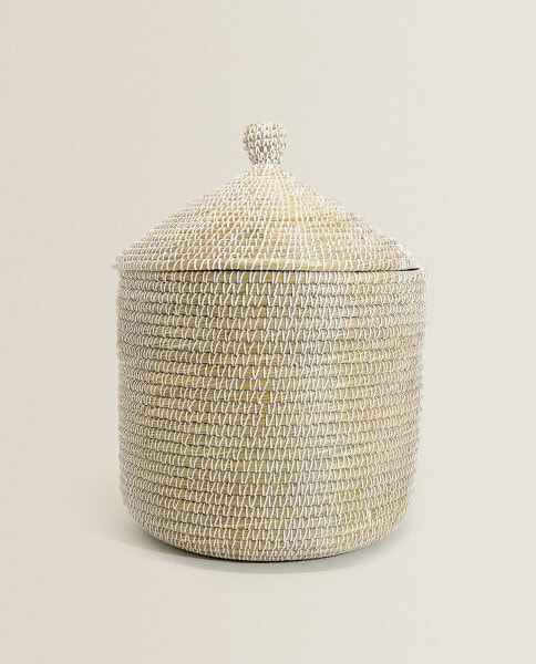 Round basket with lid