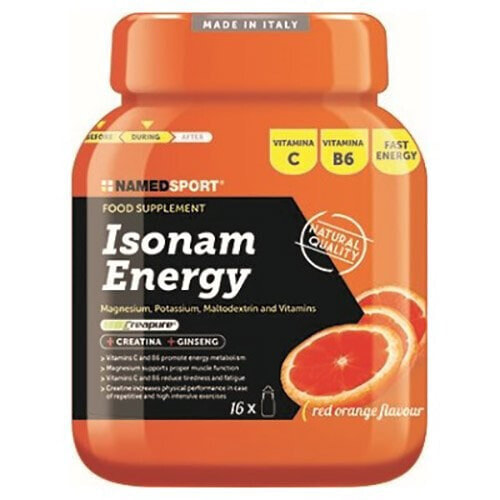 Энергетический напиток NAMED SPORT Isonam Energy 480 г апельсиновый порошок.