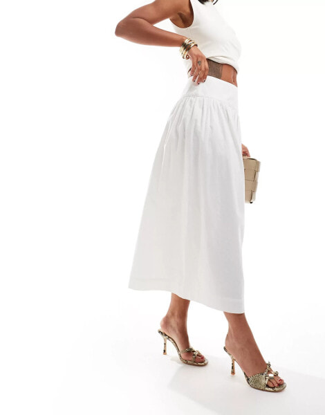 Nobody's Child Mallory midi skirt in white