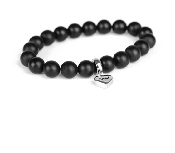 Stylish bead bracelet made of Abra onyx