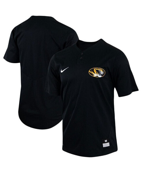 Men's Black Missouri Tigers Two-Button Replica Baseball Jersey