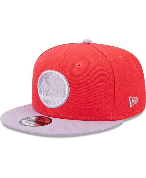 Men's Red, Lavender Golden State Warriors 2-Tone Color Pack 9FIFTY Snapback Hat