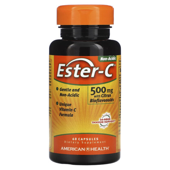 American Health, Ester-C с цитрусовыми биофлавоноидами, 500 мг, 60 капсул