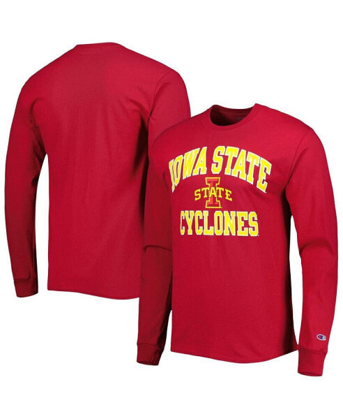 Men's Cardinal Iowa State Cyclones High Motor Long Sleeve T-shirt