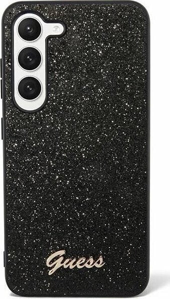 Guess Etui Guess GUHCS24SHGGSHK Samsung Galaxy S24 hard case Glitter Script czarny/black