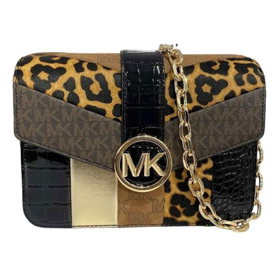 Сумка женская Michael Kors 35F2GNML2Y-BLACK-MULTI Коричневый 23 x 17 x 5 cm