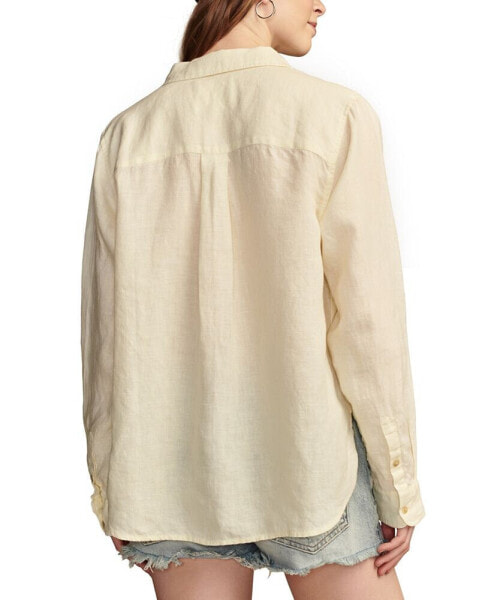 Women's Linen Prep Button-Front Shirt