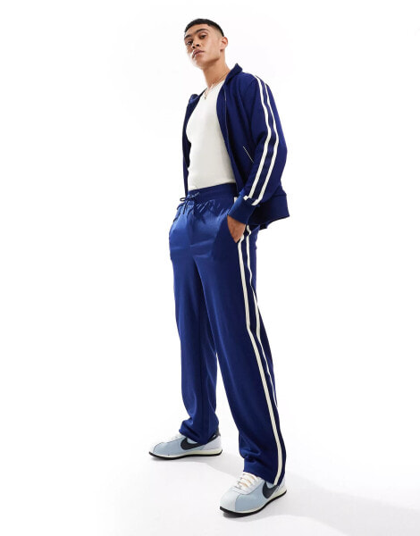 GANT 2 stripe track pants in navy CO-ORD