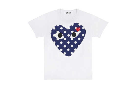 Футболка CDG Play Polka Dot White Men's