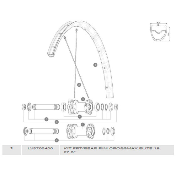 MAVIC Crossmax Elite 19 Rim kit