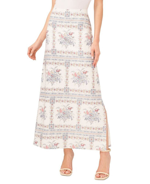 Women's Floral Print A-Line Maxi Skirt