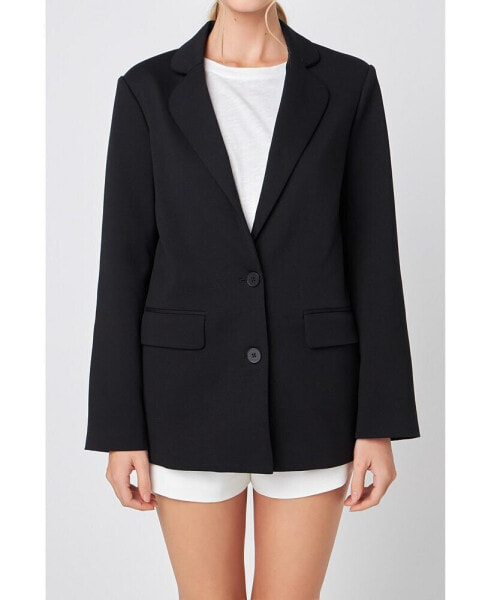 Women's Terry Round Collared Blazer