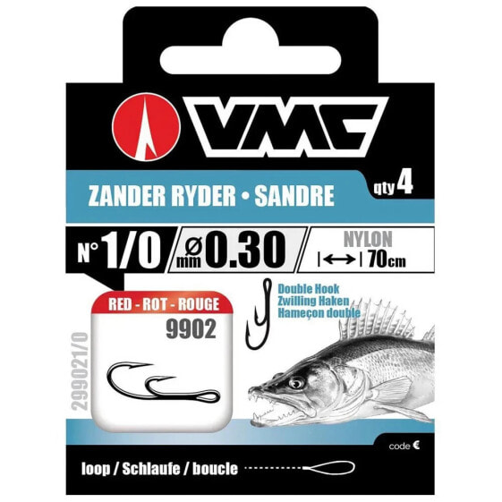 Рыболовный крючок VMC Zander Ryder Nylon Tied 1, 0,30 мм 70 см