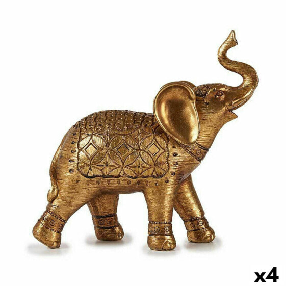 Декоративная фигура Слон Золотой 27,5 x 27 x 11 см (4 шт) Gift Decor