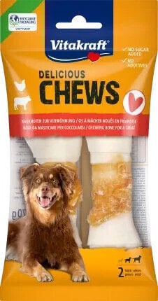 Hundesnack Kauknoten delicious CHEWS mit Huhn (2 Stück) Größe M, 70 g