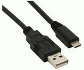 Micro USB 2.0 Cable USB Type A male / Micro-B male - black - 1m - 1 m - USB A - Micro-USB B - Male/Male - Black