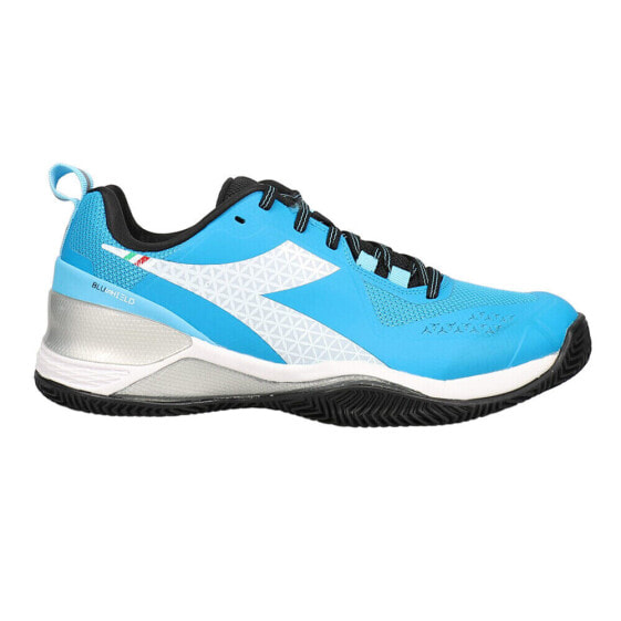Diadora Blushield Torneo Clay Tennis Mens Blue Sneakers Athletic Shoes 178102-C