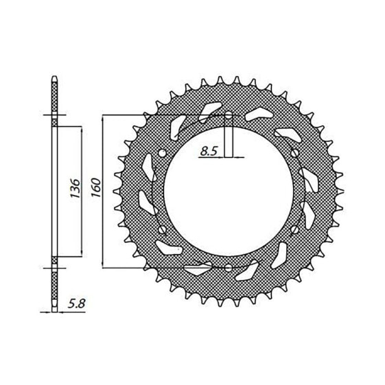 SUNSTAR SPROCKETS 520 Pitch 1-3637-47 Steel Rear Sprocket