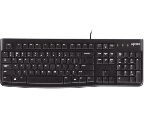 Logitech Keyboard K120 for Business - Full-size (100%) - USB - Black