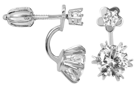 Серьги Brilio Silver Glittering  2in1