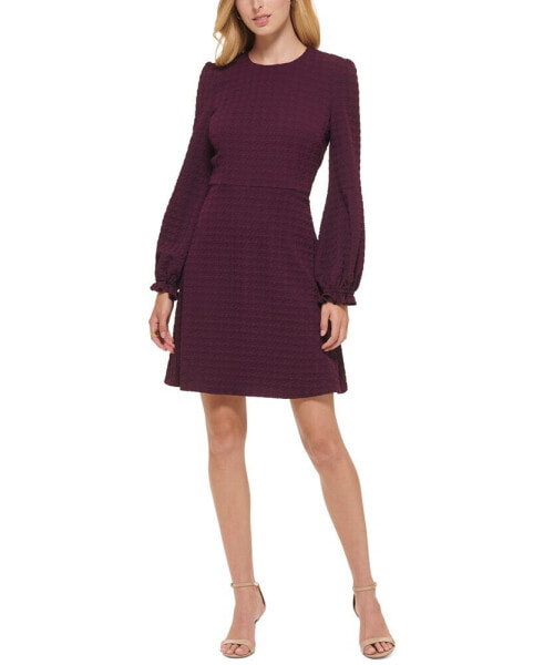 Women's Embossed Houndstooth Dress