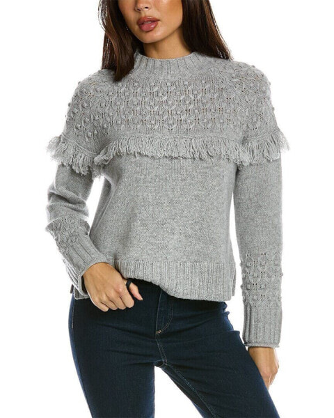 Hannah Rose Rosebud Wool & Cashmere-Blend Sweater Women's L