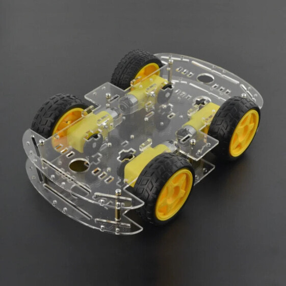 Шасси Прямоугольное 4WD 4-колесное шасси робота с приводом от двигателя постоянного тока