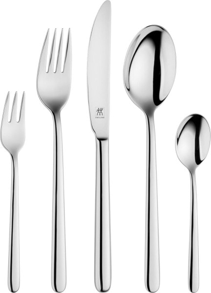 ZWILLING Newcastle 30 Piece Cutlery Set for 6 People 18/10 Stainless Steel/High Quality Blade Steel, Polished Silver