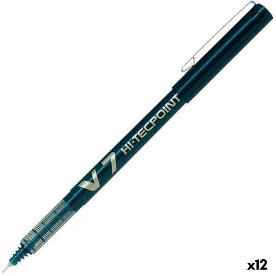 Ручка жидкими чернилами PILOT V-7 Hi-Tecpoint Чёрный 0,5 мм (12 штук)