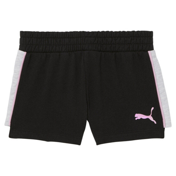 Puma Core Pack French Terry Shorts Toddler Boys Black Casual Athletic Bottoms 85