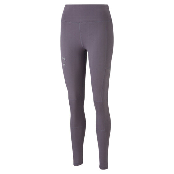 Puma Seasons Full Length Athletic Leggings Womens Purple Athletic Casual 5232266