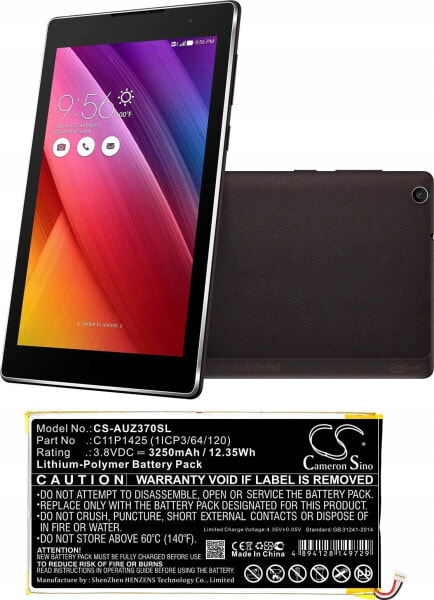 Cameron Sino Akumulator Bateria Typu 0b200-01510100 C11p1425 Do Asus Zenpad 7.0 Z370 M700 / Cs-auz370sl